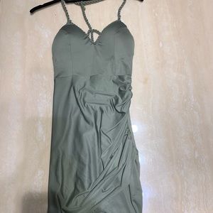 Hello Molly Bodycon Olive Dress